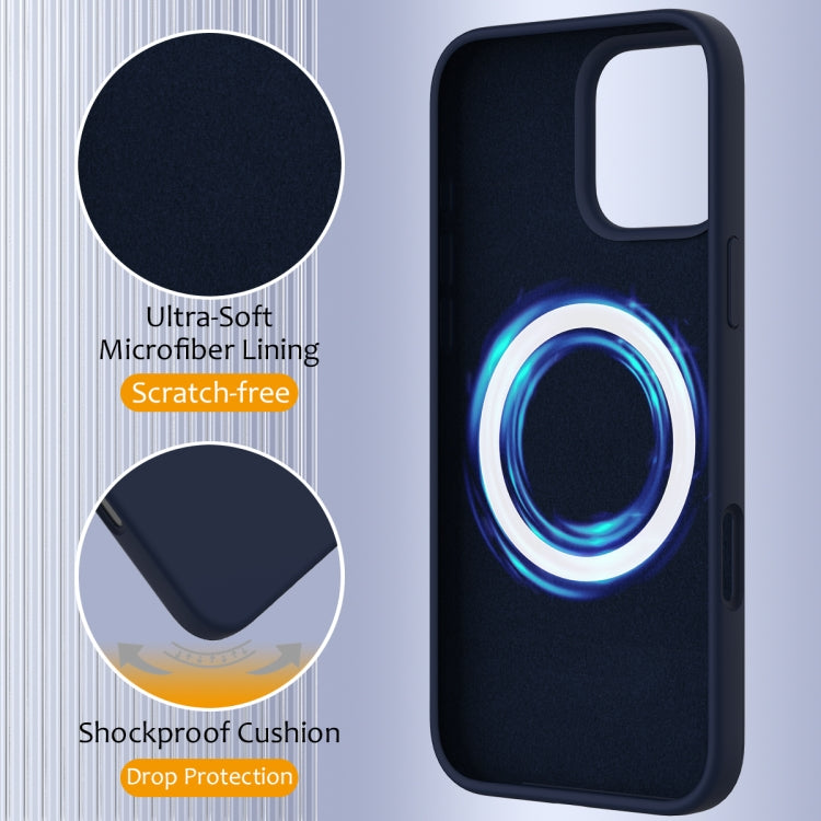 For iPhone 16 Pro Shockproof Silicone Magsafe Phone Case(Navy Blue) - iPhone 16 Pro Cases by PMC Jewellery | Online Shopping South Africa | PMC Jewellery | Buy Now Pay Later Mobicred