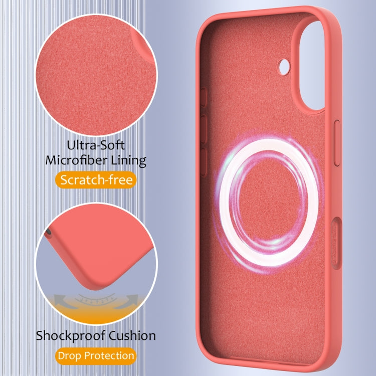 For iPhone 16 Plus Shockproof Silicone Magsafe Phone Case(Pink Orange) - iPhone 16 Plus Cases by PMC Jewellery | Online Shopping South Africa | PMC Jewellery | Buy Now Pay Later Mobicred