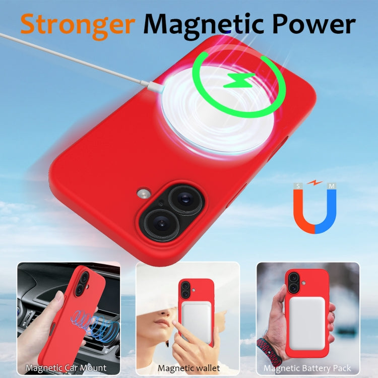 For iPhone 16 Plus Shockproof Silicone Magsafe Phone Case(Red) - iPhone 16 Plus Cases by PMC TechLife | Online Shopping South Africa | PMC TechLife | Buy Now Pay Later Mobicred