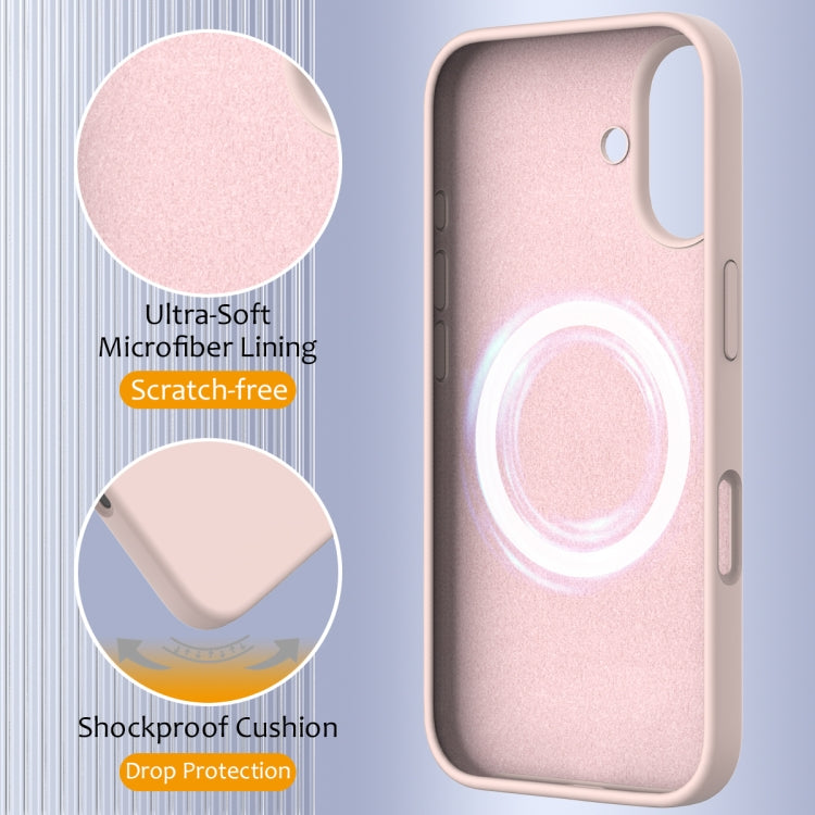 For iPhone 16 Plus Shockproof Silicone Magsafe Phone Case(Sand Pink) - iPhone 16 Plus Cases by PMC Jewellery | Online Shopping South Africa | PMC Jewellery | Buy Now Pay Later Mobicred