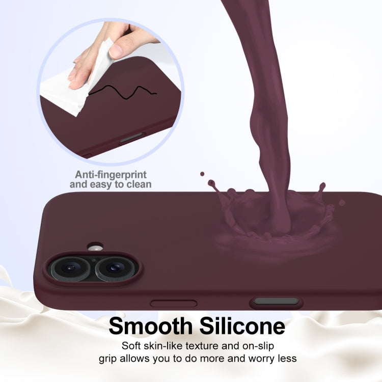 For iPhone 16 Shockproof Silicone Magsafe Phone Case(Plum Color) - iPhone 16 Cases by PMC TechLife | Online Shopping South Africa | PMC TechLife | Buy Now Pay Later Mobicred