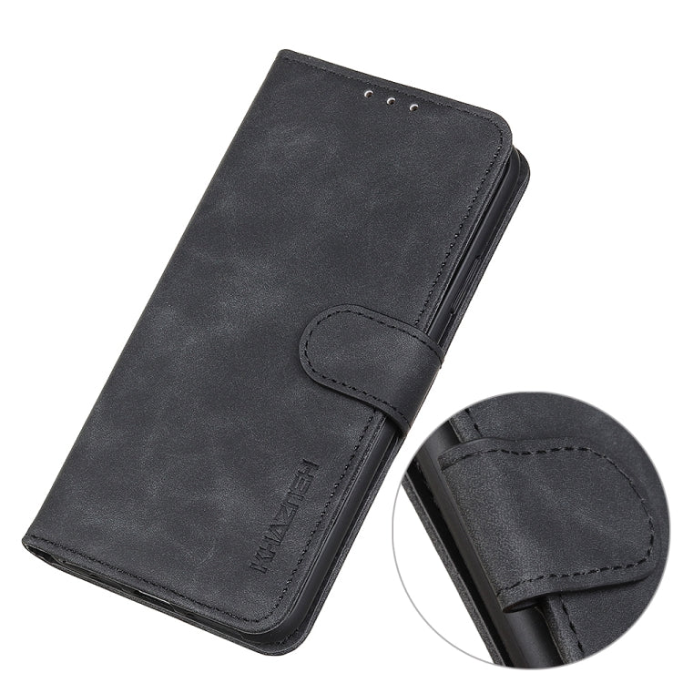 For iPhone 16 KHAZNEH Retro Texture Leather Phone Case(Black) - iPhone 16 Cases by PMC TechLife | Online Shopping South Africa | PMC TechLife | Buy Now Pay Later Mobicred