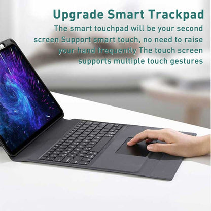 For iPad Pro 10.5 / Air 10.5 2019 Integrated Bluetooth Keyboard Leather Case with Backlight & Touchpad(Black) - Universal by PMC Jewellery | Online Shopping South Africa | PMC Jewellery | Buy Now Pay Later Mobicred