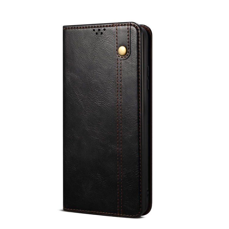 For vivo X100 Oil Wax Crazy Horse Texture Leather Phone Case(Black) - vivo Cases by imak | Online Shopping South Africa | PMC Jewellery | Buy Now Pay Later Mobicred