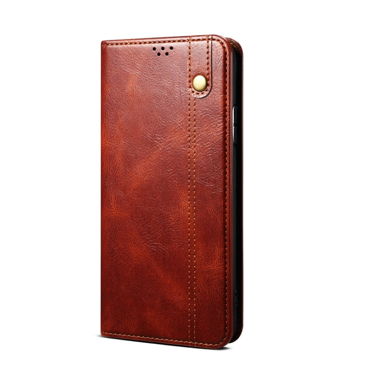 For vivo Y38 5G Global Oil Wax Crazy Horse Texture Leather Phone Case(Brown) - vivo Cases by PMC Jewellery | Online Shopping South Africa | PMC Jewellery | Buy Now Pay Later Mobicred