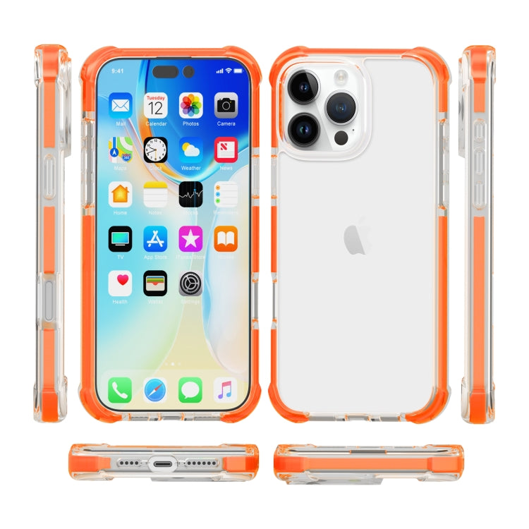 For iPhone 16 Pro Max Four-corner Shockproof TPU + Acrylic Phone Case(Orange) - iPhone 16 Pro Max Cases by PMC Jewellery | Online Shopping South Africa | PMC Jewellery | Buy Now Pay Later Mobicred