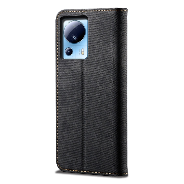 For Xiaomi 13 Lite / Civi 2 Denim Texture Flip Leather Phone Case(Black) - 13 Lite Cases by PMC Jewellery | Online Shopping South Africa | PMC Jewellery | Buy Now Pay Later Mobicred