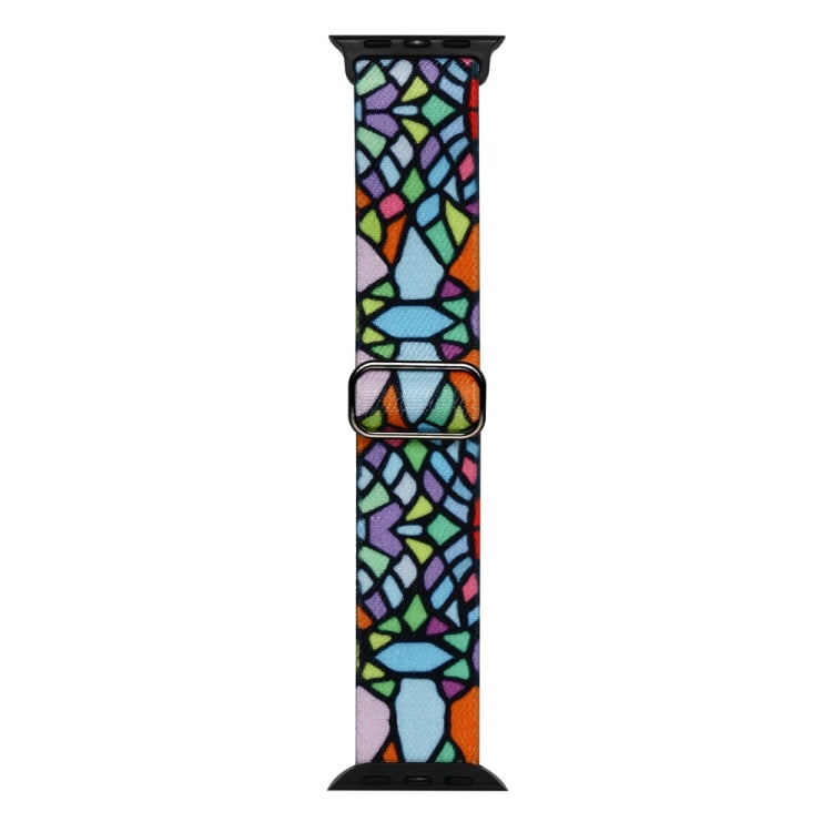 For Apple Watch 5 44mm Painted Pattern Nylon Replacement Watch Band(Geometric Rainbow) - free shipping - PMc TechLife - Order now!