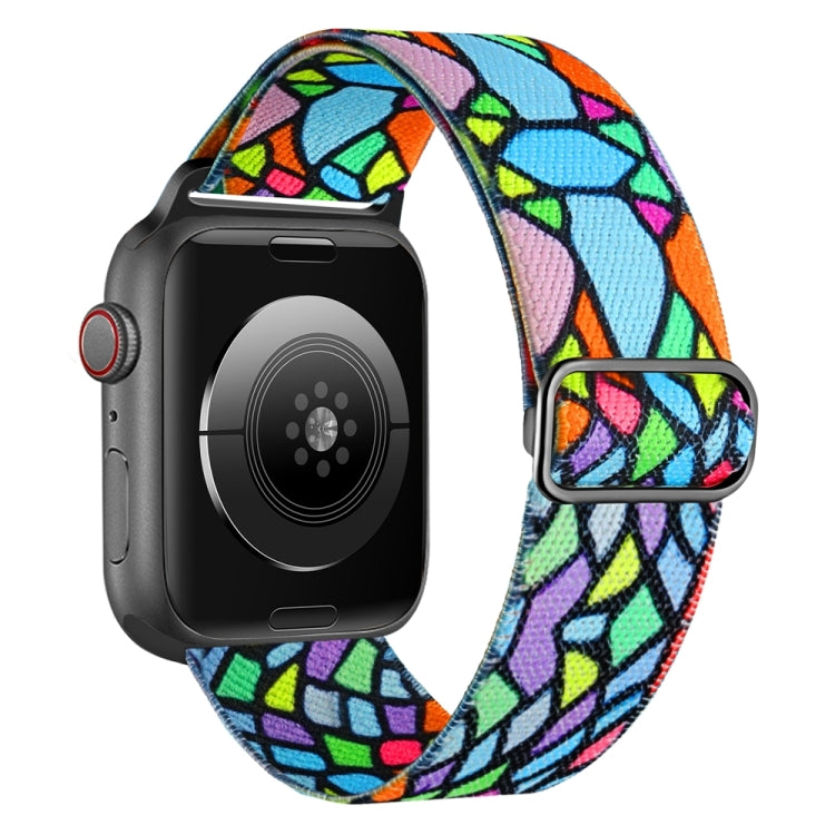 For Apple Watch 5 40mm Painted Pattern Nylon Replacement Watch Band(Geometric Rainbow) - free shipping - PMc TechLife - Order now!