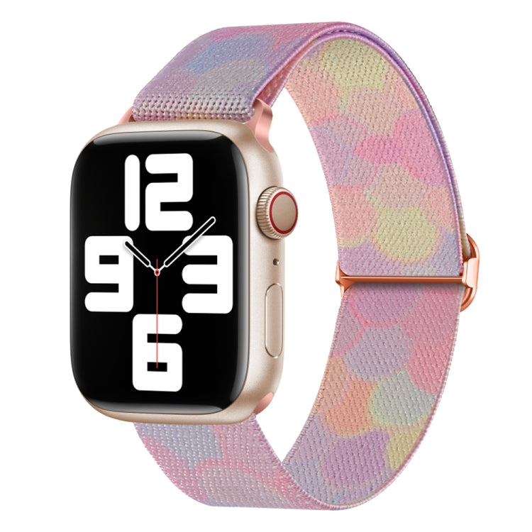 For Apple Watch 4 44mm Painted Pattern Nylon Replacement Watch Band(Symphony Bubbles) - Watch Bands by PMc TechLife | Online Shopping South Africa | PMc TechLife | Buy Now Pay Later Mobicred