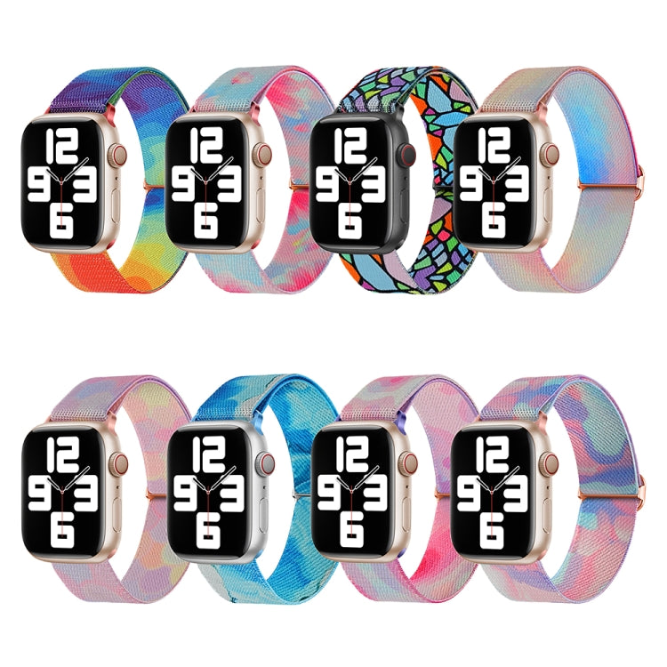 For Apple Watch SE 40mm Painted Pattern Nylon Replacement Watch Band(Water Fluid) - free shipping - PMc TechLife - Order now!