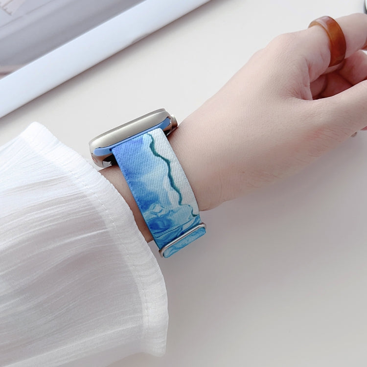 For Apple Watch SE 2022 40mm Painted Pattern Nylon Replacement Watch Band(Water Fluid) - free shipping - PMc TechLife - Order now!