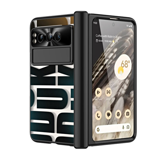 For Google Pixel Fold Integrated Electroplating Folding Phone Case(Black) - Google Cases by PMC Jewellery | Online Shopping South Africa | PMC Jewellery | Buy Now Pay Later Mobicred