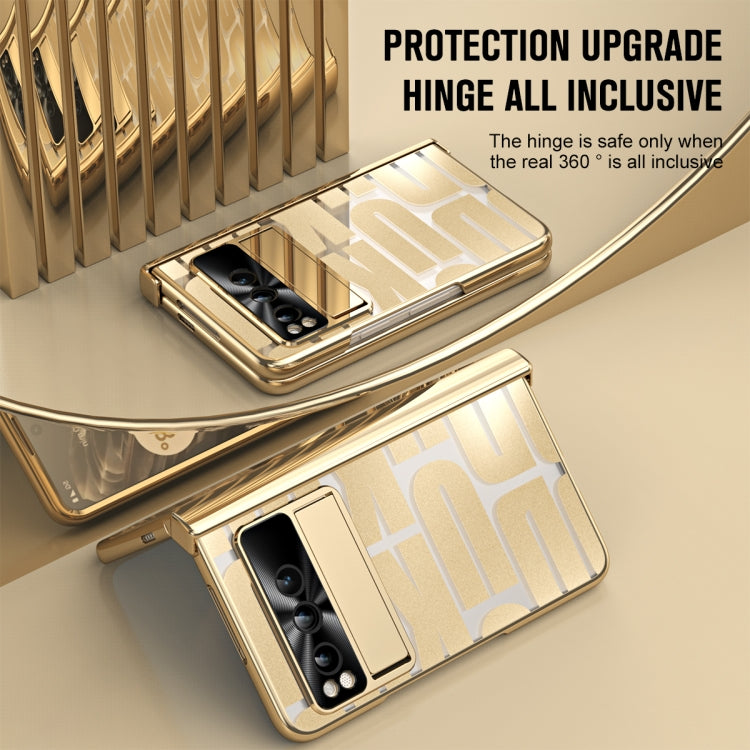 For Google Pixel Fold Integrated Electroplating Folding Phone Case(Gold) - Google Cases by PMC TechLife | Online Shopping South Africa | PMC TechLife | Buy Now Pay Later Mobicred