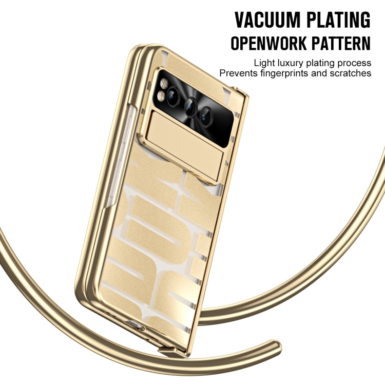 For Google Pixel Fold Integrated Electroplating Folding Phone Case(Gold) - Google Cases by PMC TechLife | Online Shopping South Africa | PMC TechLife | Buy Now Pay Later Mobicred