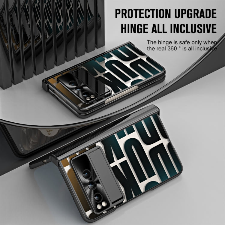 For Google Pixel Fold Integrated Electroplating Folding Phone Case with Hinge(Black) - Google Cases by PMC TechLife | Online Shopping South Africa | PMC TechLife | Buy Now Pay Later Mobicred