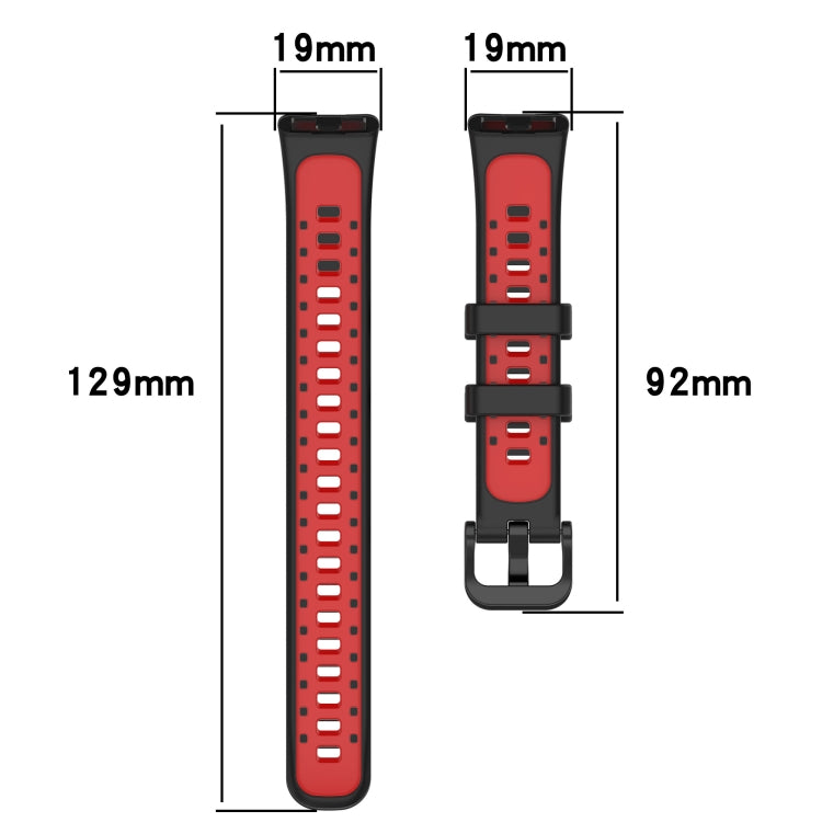 For Huawei Band 8 Two Color Silicone Replacement Watch Band(Black Grey) - Watch Bands by PMC TechLife | Online Shopping South Africa | PMC TechLife