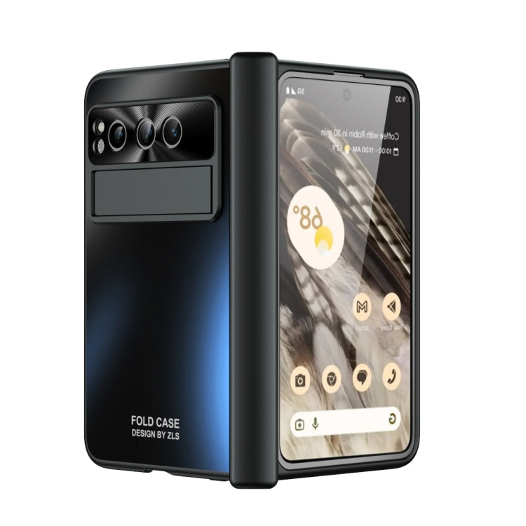 For Google Pixel Fold Integrated Electroplating Folding All-inclusive Phone Case(Black) - Google Cases by PMC TechLife | Online Shopping South Africa | PMC TechLife | Buy Now Pay Later Mobicred