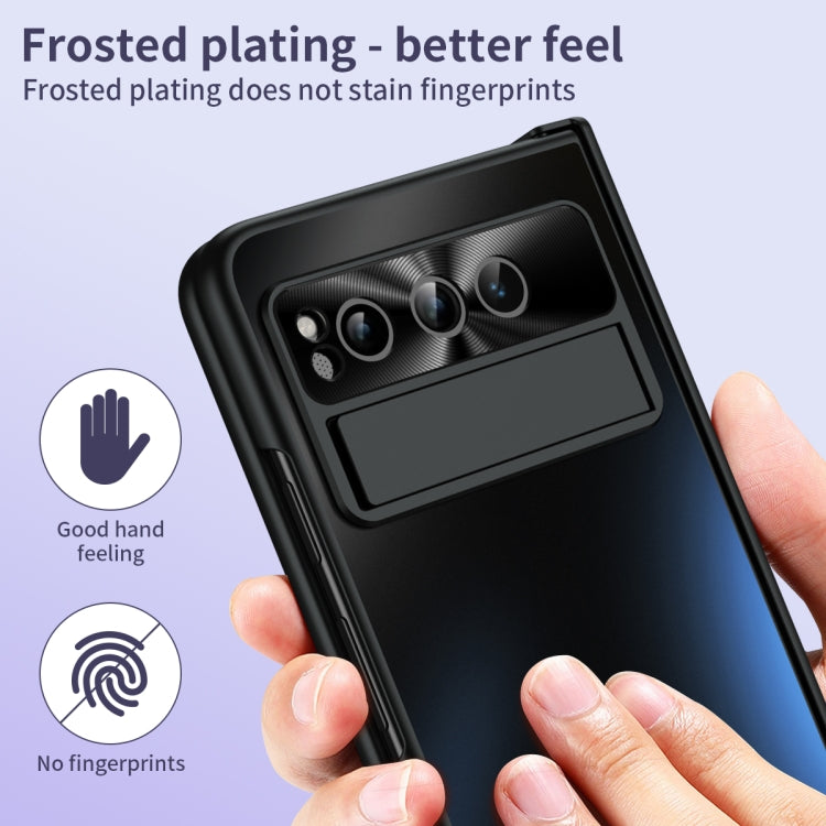 For Google Pixel Fold Integrated Electroplating Folding All-inclusive Phone Case(Black) - Google Cases by PMC TechLife | Online Shopping South Africa | PMC TechLife | Buy Now Pay Later Mobicred