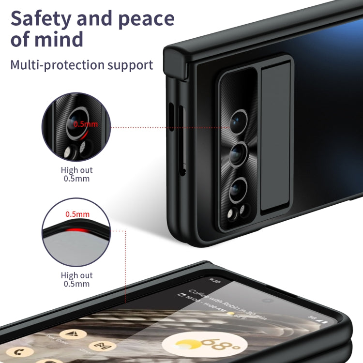 For Google Pixel Fold Integrated Electroplating Folding All-inclusive Phone Case(Black) - Google Cases by PMC TechLife | Online Shopping South Africa | PMC TechLife | Buy Now Pay Later Mobicred