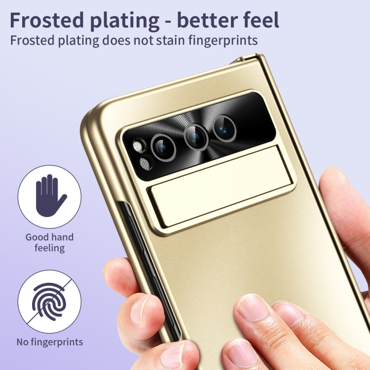 For Google Pixel Fold Integrated Electroplating Folding All-inclusive Phone Case(Gold) - Google Cases by PMC TechLife | Online Shopping South Africa | PMC TechLife | Buy Now Pay Later Mobicred