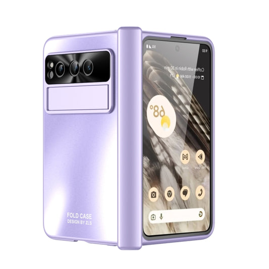 For Google Pixel Fold Integrated Electroplating Folding All-inclusive Phone Case(Purple) - Google Cases by PMC Jewellery | Online Shopping South Africa | PMC Jewellery | Buy Now Pay Later Mobicred