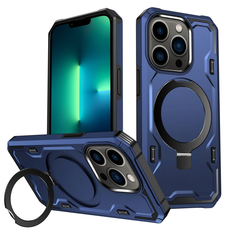For iPhone 13 Pro Max Patronus MagSafe Magnetic Holder Phone Case(Navy Blue) - iPhone 13 Pro Max Cases by PMC TechLife | Online Shopping South Africa | PMC TechLife