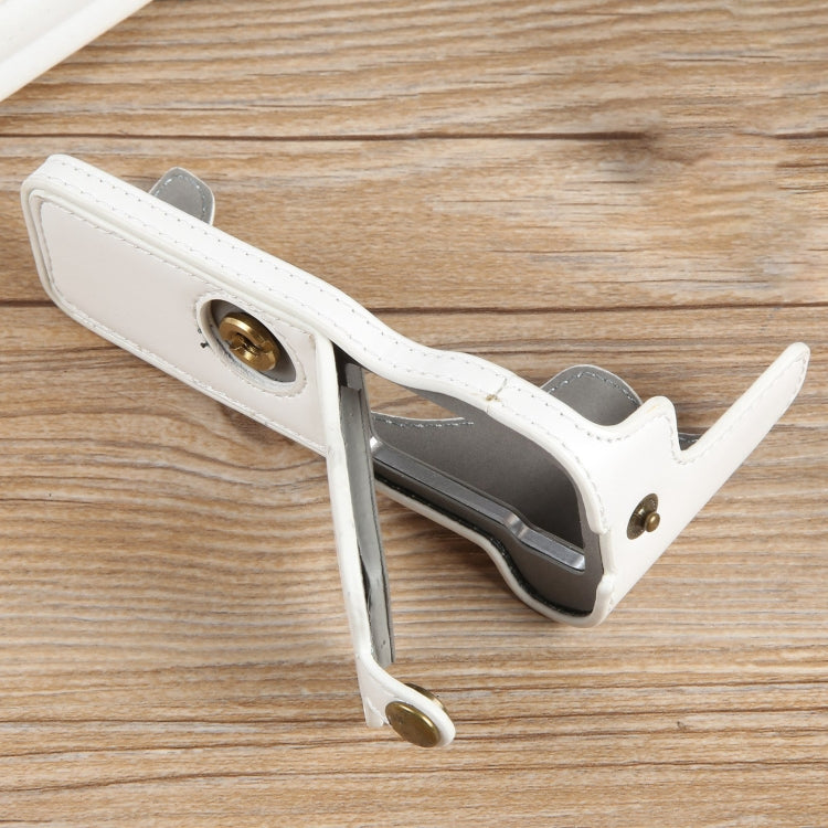 For Canon EOS R50 1/4 inch Thread PU Leather Camera Half Case Base(White) - Half Case by PMC TechLife | Online Shopping South Africa | PMC TechLife | Buy Now Pay Later Mobicred