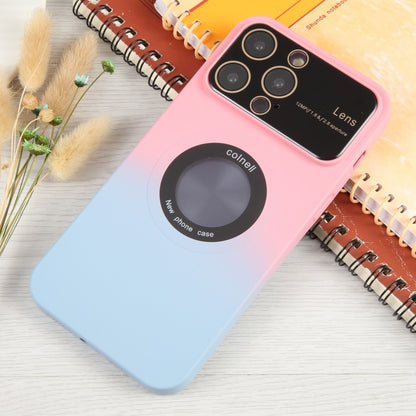 For iPhone 13 Pro Gradient Silicone Shockproof Magsafe Phone Case with Lens Film(Pink Blue) - iPhone 13 Pro Cases by PMC Jewellery | Online Shopping South Africa | PMC Jewellery