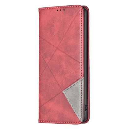 For Motorola Edge 40 Rhombus Texture Magnetic Leather Phone Case(Red) - Motorola Cases by PMC Jewellery | Online Shopping South Africa | PMC Jewellery | Buy Now Pay Later Mobicred