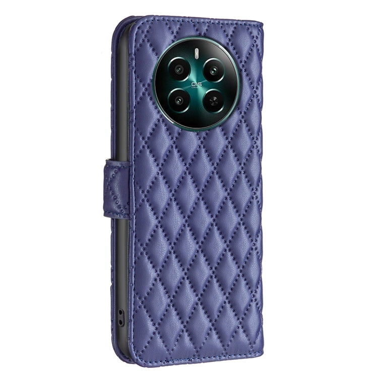 For Realme 12+ 5G Diamond Lattice Wallet Flip Leather Phone Case(Blue) - free shipping - PMC TechLife - Order now!