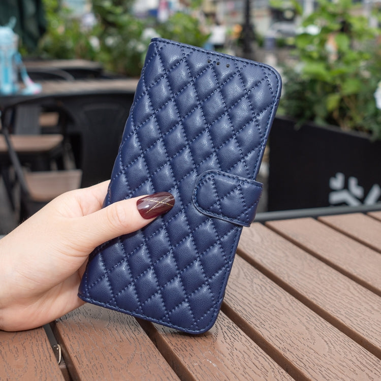 For Realme 12+ 5G Diamond Lattice Wallet Flip Leather Phone Case(Blue) - free shipping - PMC TechLife - Order now!
