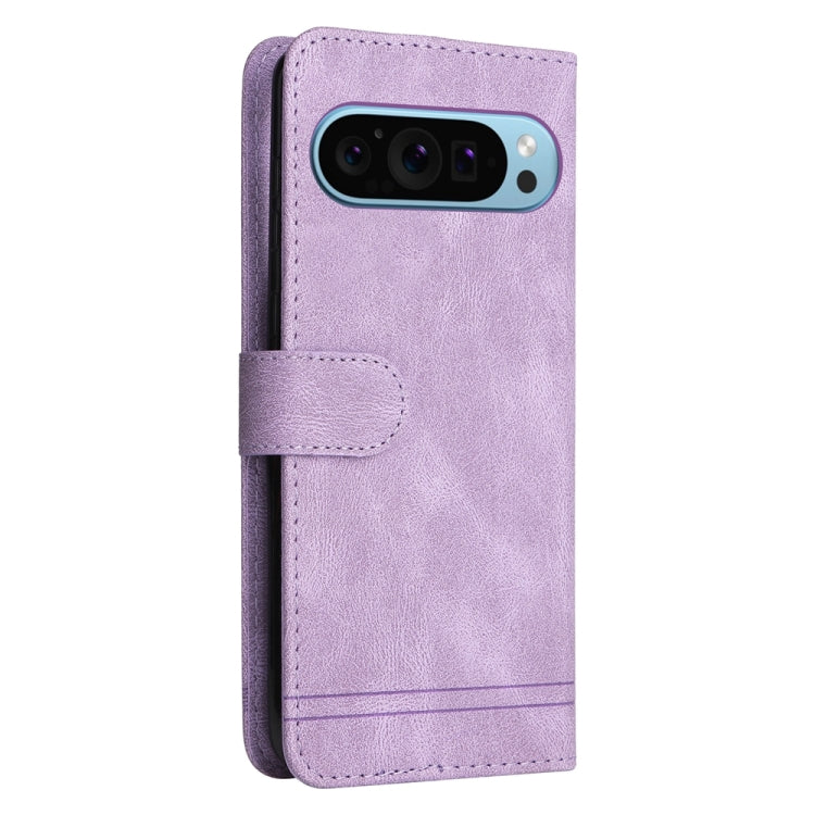 For Google Pixel 9 Skin Feel Life Tree Metal Button Leather Phone Case(Purple) - Google Cases by PMC Jewellery | Online Shopping South Africa | PMC Jewellery | Buy Now Pay Later Mobicred