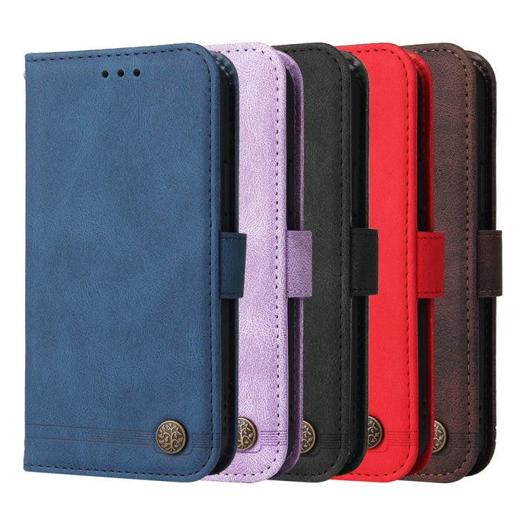 For Google Pixel 9 Skin Feel Life Tree Metal Button Leather Phone Case(Blue) - Google Cases by PMC TechLife | Online Shopping South Africa | PMC TechLife | Buy Now Pay Later Mobicred