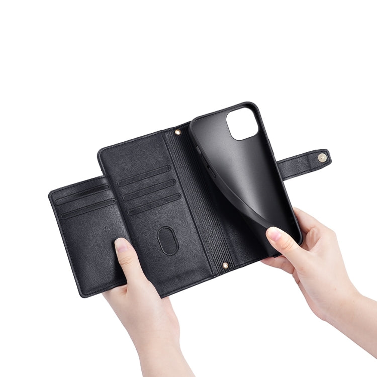 For Tecno Pova Neo 3 Sheep Texture Cross-body Zipper Wallet Leather Phone Case(Black) - Tecno Cases by PMC TechLife | Online Shopping South Africa | PMC TechLife | Buy Now Pay Later Mobicred