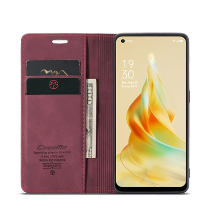 For OPPO Reno8 T 4G CaseMe 013 Multifunctional Horizontal Flip Leather Phone Case(Wine Red) - OPPO Cases by CaseMe | Online Shopping South Africa | PMC Jewellery | Buy Now Pay Later Mobicred