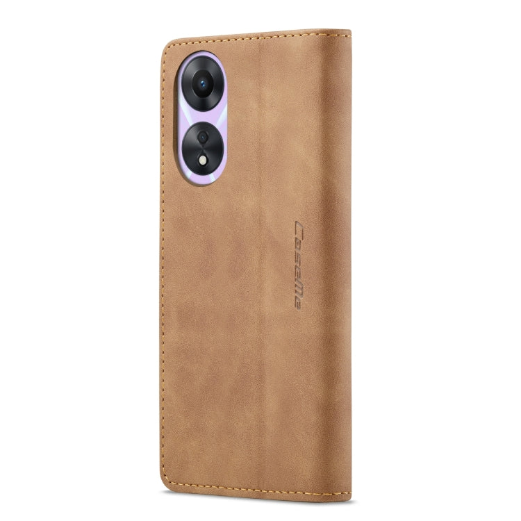 For OPPO A58 5G / A58X 5G CaseMe 013 Multifunctional Horizontal Flip Leather Phone Case(Brown) - OPPO Cases by CaseMe | Online Shopping South Africa | PMC Jewellery | Buy Now Pay Later Mobicred