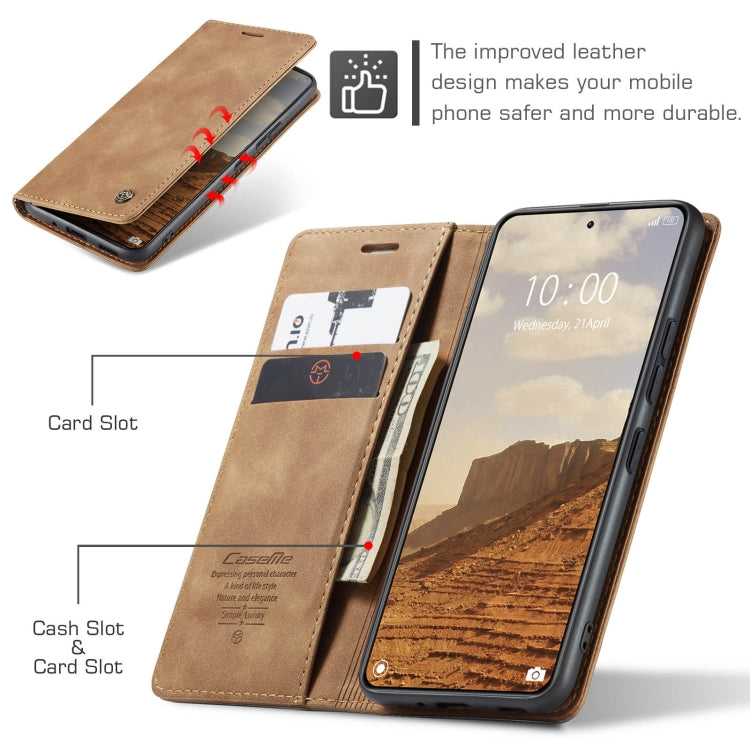 For Xiaomi 14 CaseMe 013 Multifunctional Horizontal Flip Leather Phone Case(Brown) - 14 Cases by CaseMe | Online Shopping South Africa | PMC Jewellery | Buy Now Pay Later Mobicred