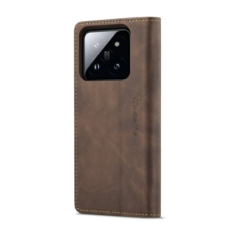 For Xiaomi 14 Pro CaseMe 013 Multifunctional Horizontal Flip Leather Phone Case(Coffee) - 14 Pro Cases by CaseMe | Online Shopping South Africa | PMC Jewellery | Buy Now Pay Later Mobicred