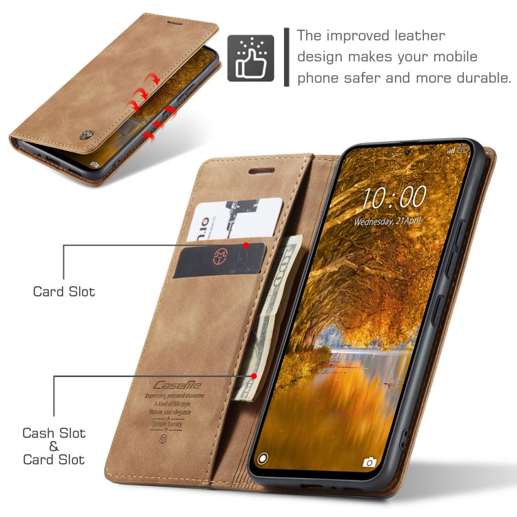 For Xiaomi Redmi Note 13 Pro 4G CaseMe 013 Multifunctional Horizontal Flip Leather Phone Case(Brown) - Xiaomi Cases by CaseMe | Online Shopping South Africa | PMC Jewellery | Buy Now Pay Later Mobicred