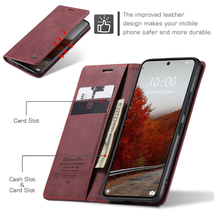 For Xiaomi Poco X6 Pro CaseMe 013 Multifunctional Horizontal Flip Leather Phone Case(Wine Red) - Xiaomi Cases by CaseMe | Online Shopping South Africa | PMC Jewellery | Buy Now Pay Later Mobicred