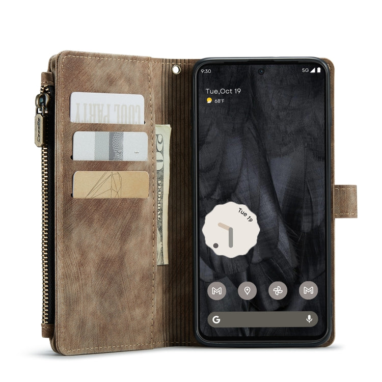 For Google Pixel 8 Pro CaseMe C30 Multifunctional Leather Phone Case(Brown) - free shipping - PMC Jewellery - Order now!