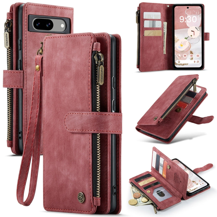 For Google Pixel 8a CaseMe C30 Multifunctional Leather Phone Case(Red) - free shipping - PMC Jewellery - Order now!
