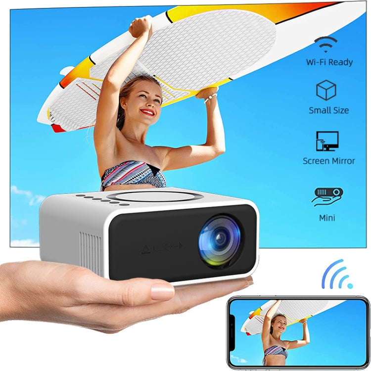 T300S 320x240 24ANSI Lumens Mini LCD Projector Supports Wired & Wireless Same Screen, Specification:AU Plug(Black) - Mini Projector by PMC TechLife | Online Shopping South Africa | PMC TechLife | Buy Now Pay Later Mobicred