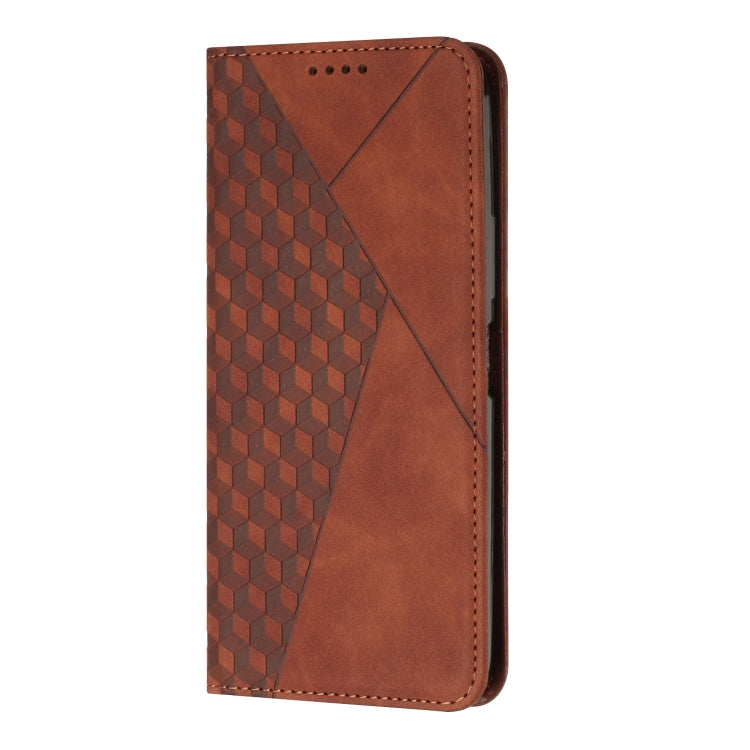 For Xiaomi Redmi K70 / K70 Pro Diamond Splicing Skin Feel Magnetic Leather Phone Case(Brown) - K70 Pro Cases by PMC Jewellery | Online Shopping South Africa | PMC Jewellery | Buy Now Pay Later Mobicred