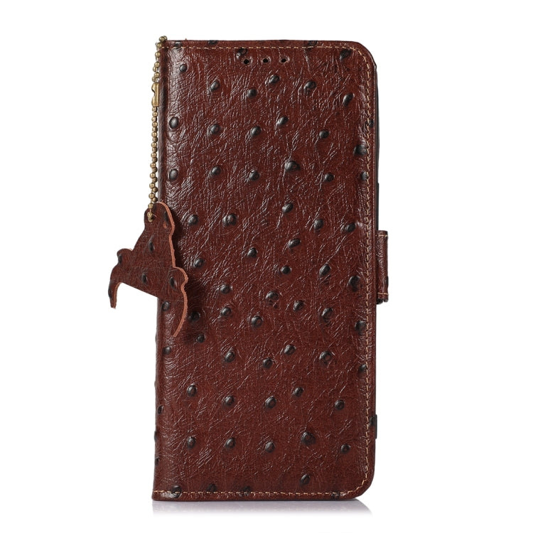 For OnePlus Ace 2 Pro Ostrich Pattern Genuine Leather RFID Phone Case(Coffee) - free shipping - PMC TechLife - Order now!