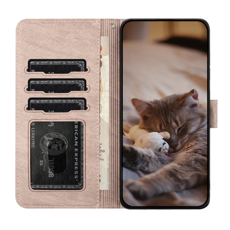 For iPhone 16 Cat Embossing Pattern Leather Phone Case with Lanyard(Grey) - free shipping - PMC TechLife - Order now!