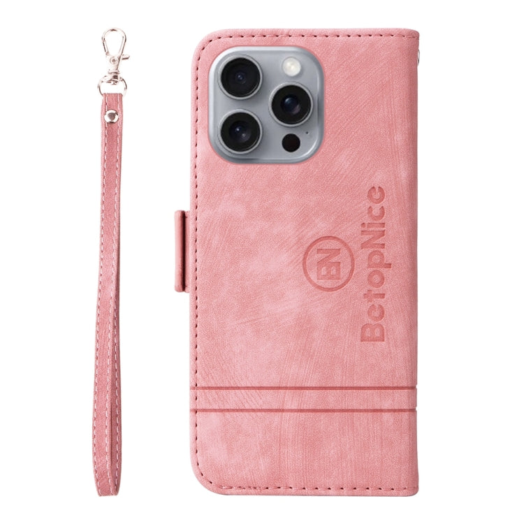 For iPhone 16 Pro Max BETOPNICE Dual-side Buckle Leather Phone Case(Pink) - iPhone 16 Pro Max Cases by BETOPNICE | Online Shopping South Africa | PMC TechLife | Buy Now Pay Later Mobicred