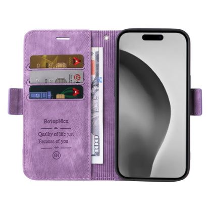 For iPhone 16 Pro Max BETOPNICE Dual-side Buckle Leather Phone Case(Purple) - iPhone 16 Pro Max Cases by BETOPNICE | Online Shopping South Africa | PMC Jewellery | Buy Now Pay Later Mobicred