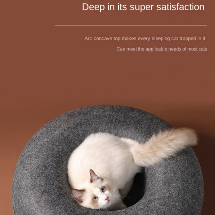 Round Wool Felt Cat Litter Tunnel Cat Litter, Size:60x60x27cm(Pink) - Pet Houses & Accessories by PMC TechLife | Online Shopping South Africa | PMC TechLife | Buy Now Pay Later Mobicred